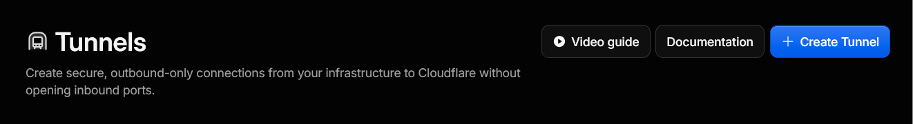 Create a Cloudflare Tunnel